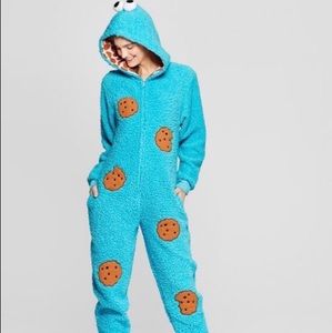Cookie Monster Onesie Adult